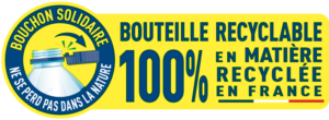 bouteille en matière 100% recyclée